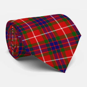 Fraser tartan red blue lila kariert krawatte