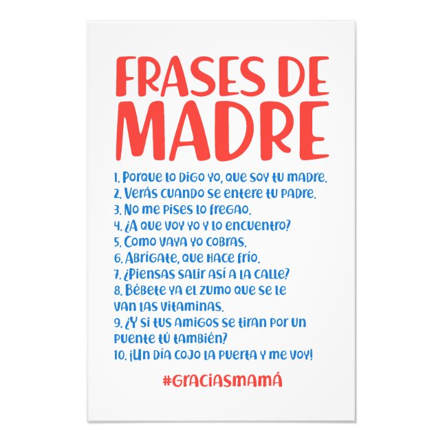 Frases de Madre Fotodruck (Vorne)