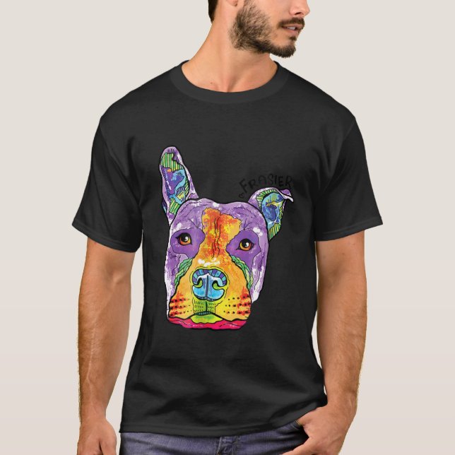 Frasier The Rescue Pitbull Hund T-Shirt (Vorderseite)