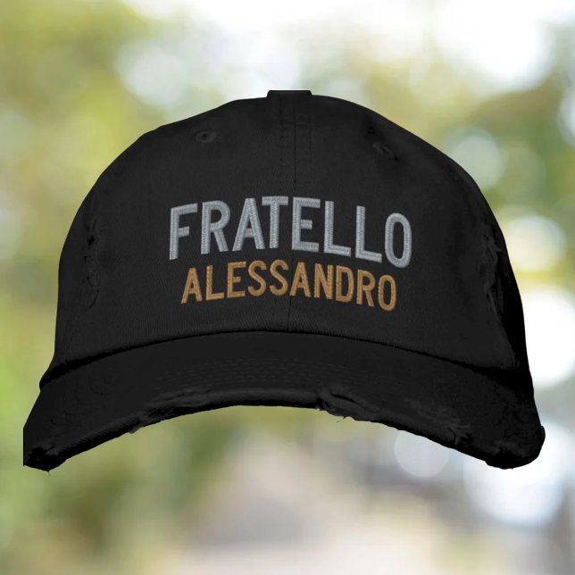 Fratello (Bruder) Personalisiert bestickter Hut (Von Creator hochgeladen)