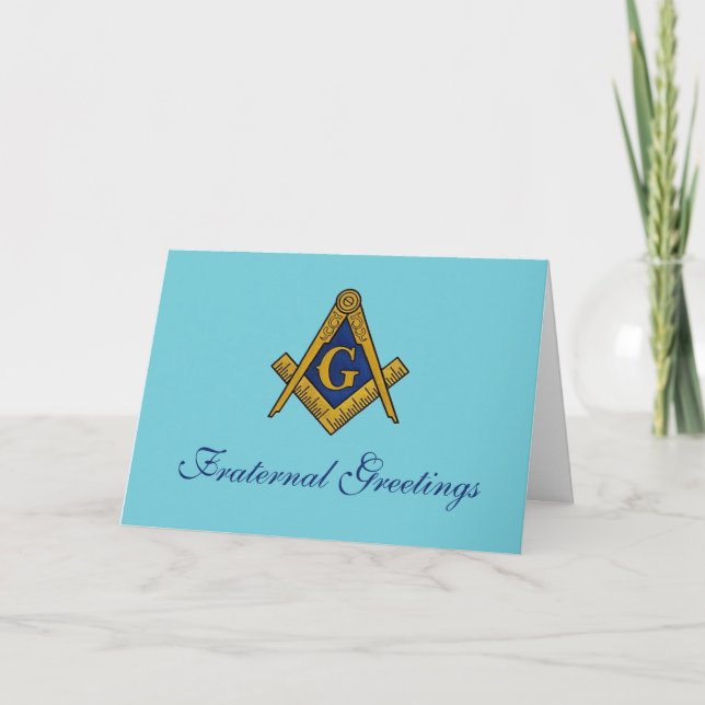 Fraternale Grüße Freemason Masonic Geburtstag Dankeskarte (Vorderseite)