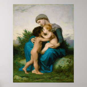 Fraternale Liebe von William Adolphe Bouguereau Poster