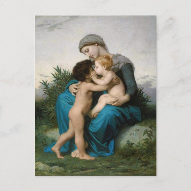 Fraternale Liebe von William-Adolphe Bouguereau Postkarte (Vorderseite)