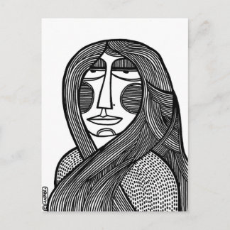 Frau /01 postkarte