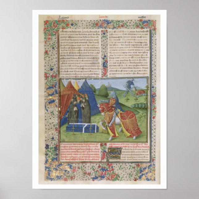 Frau 115 f.425v Lancelot Killing Sir Agravain (vel Poster (Vorne)