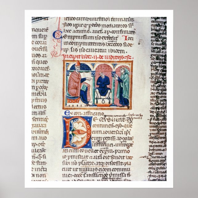 Frau 150 f.61v A Urteil aus dem "Decrets de St. Poster (Vorne)