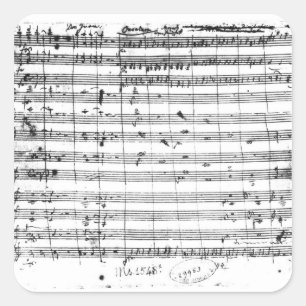 Frau 1548 Ouvertur der Oper "Don Giovanni" Quadratischer Aufkleber