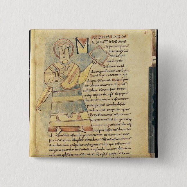 Frau 18 f.8 St Matthew der Evangelist Button (Vorderseite)