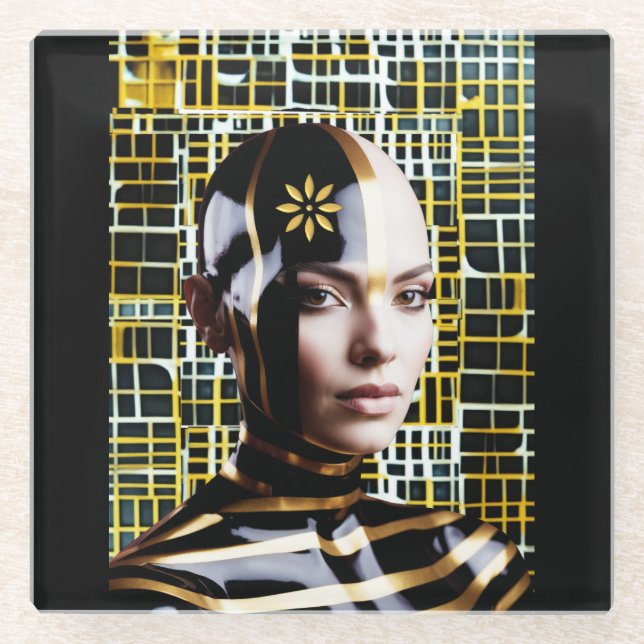 Frau 1 glasuntersetzer (Vorderseite)