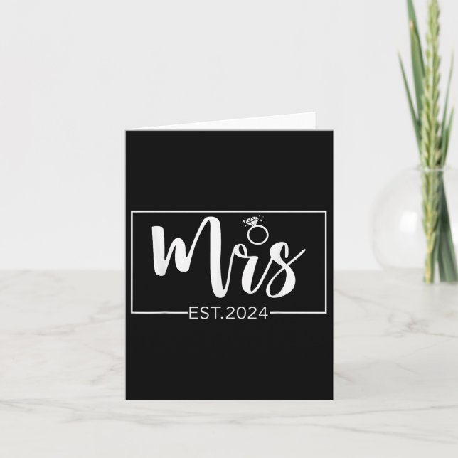 Frau 2024 Future Frau Bride Wedding Matching Engag Karte (Vorderseite)