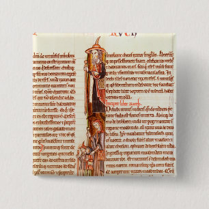 Frau 21 fol.97 Ruth und Boaz, von einer Bibel Button