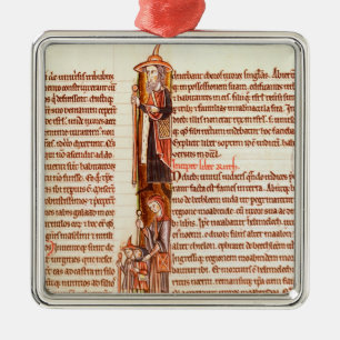 Frau 21 fol.97 Ruth und Boaz, von einer Bibel Ornament Aus Metall