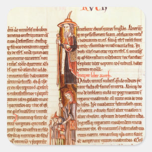 Frau 21 fol.97 Ruth und Boaz, von einer Bibel Quadratischer Aufkleber