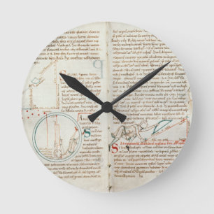 Frau-235 Geometrie f.32 u. 33, von einem 'Traite Runde Wanduhr