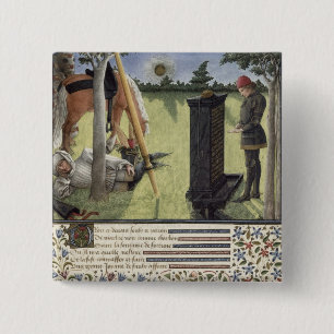 Frau 2597 am Sonnenaufgang, Herz liest die Button