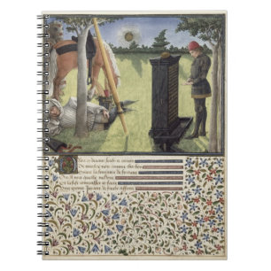 Frau 2597 am Sonnenaufgang, Herz liest die Notizblock