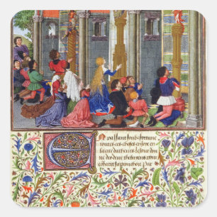 Frau 2617 Arcitas betet zu Mars, Palemon betet Quadratischer Aufkleber