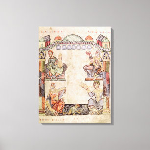 Frau 2 Musiker fol.11 vier, von einem Buch von Leinwanddruck