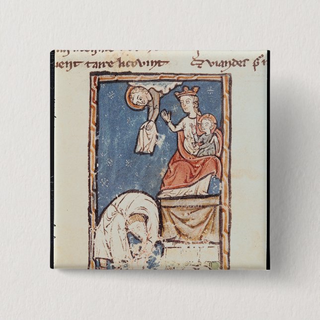 Frau 3516 f.127 der Jongleur von Notre Dame Button (Vorderseite)