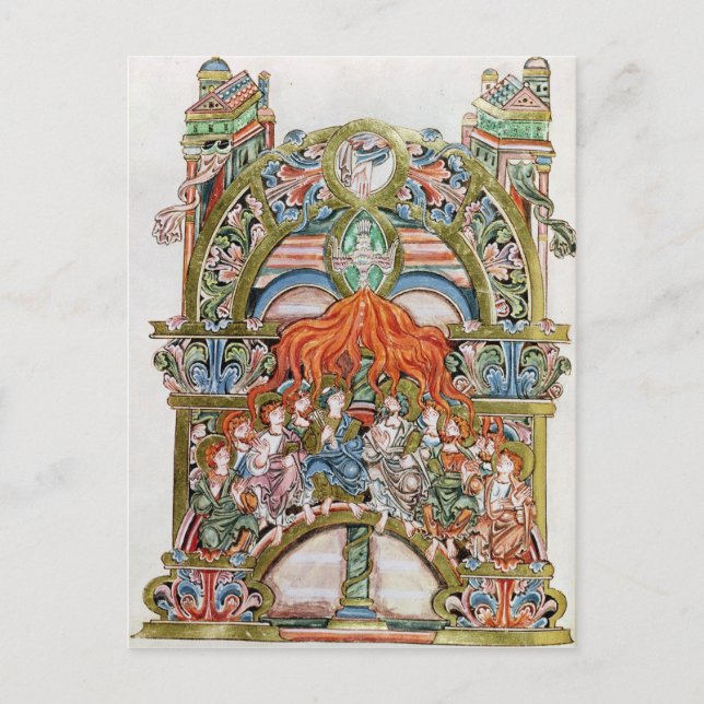 Frau 369 f.29v Pentecost Postkarte (Vorderseite)