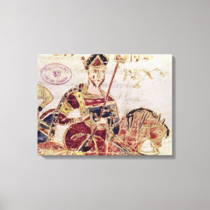 Frau 4 Lothair I auf seinem Pferd Leinwanddruck