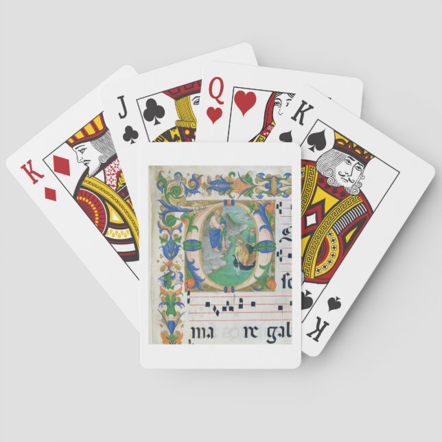 Frau 515 f.1r der wunderbare Entwurf der Fische, Spielkarten (Rückseite)