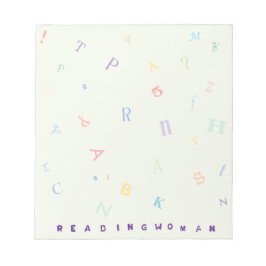 Frau 5.5x6 lesen notizblock