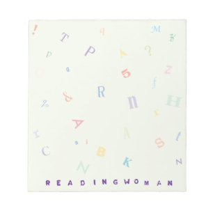 Frau 5.5x6 lesen notizblock