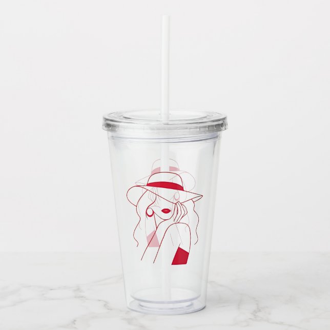 Frau Acryltrinkbecher (Vorderseite)