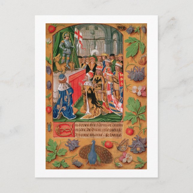 Frau Add 25698 f.3 Illuminated page from a Book of Postkarte (Vorderseite)