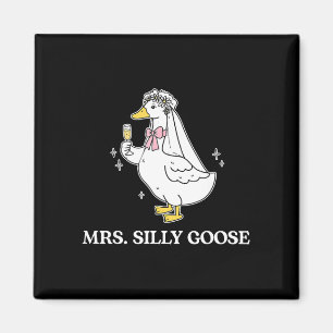 Frau alberne Braut Gans Paar passende Hochzeit Magnet