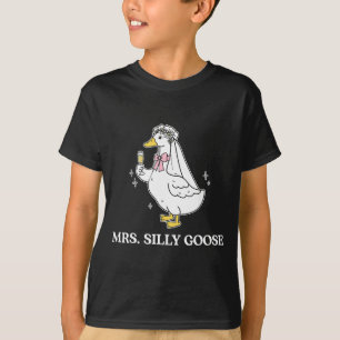 Frau alberne Braut Gans Paar passende Hochzeit T-Shirt