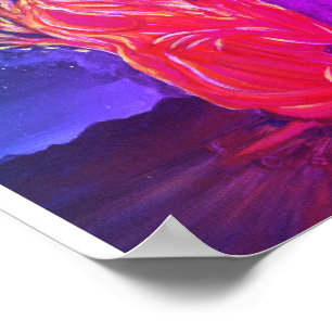 Frau am Feuer Poster