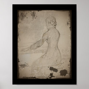 Frau am Klavier (Verdammung Vid Klavier) Poster