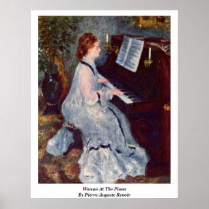 Frau am Klavier von Pierre-Auguste Renoir Poster