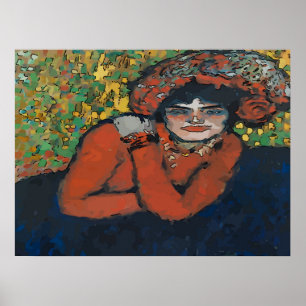 Frau am Mardi Gras Poster