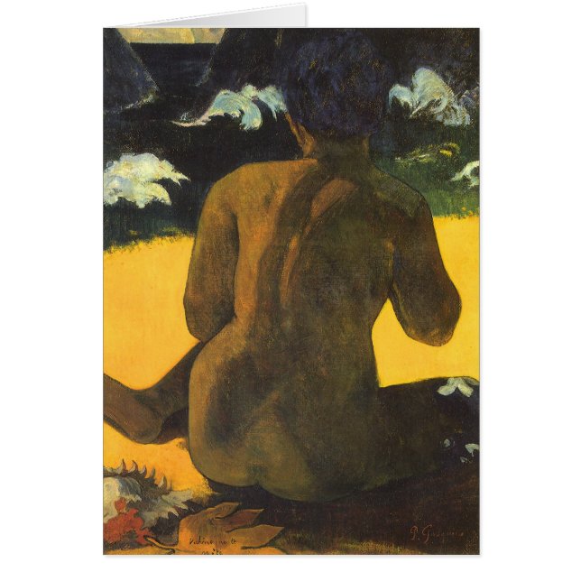 Frau am Meer von Paul Gauguin, Vintage Kunst (Vorne)
