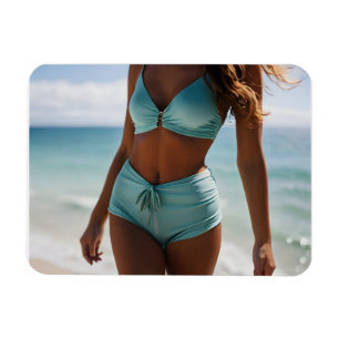 Frau am Strand Magnet