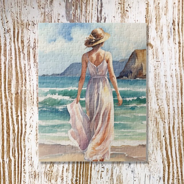 Frau am Strand Puzzle (Von Creator hochgeladen)