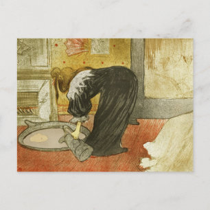 Frau am Waschzuber von Henri de Toulouse-Lautrec Postkarte