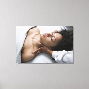 Frau am Wellness-Center Leinwanddruck