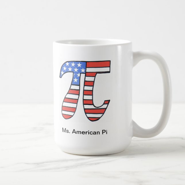 Frau American Pi Coffee Mug Tasse (Rechts)