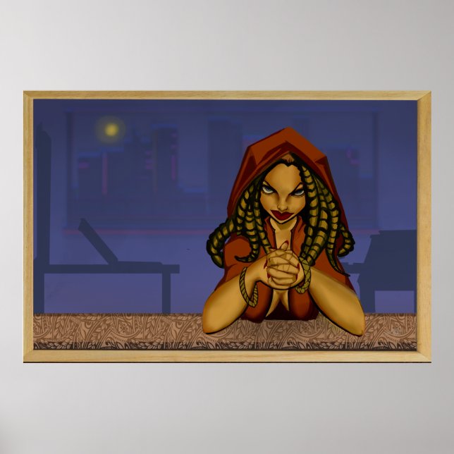 Frau an der Bar Poster (Vorne)