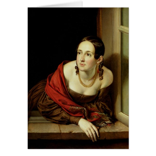 Frau an ihrem Fenster oder, die Ehefrau von a (Vorne)