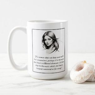 Frau — anderes Zitat für Trommler Kaffeetasse