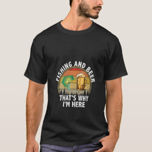Frau Angel und Bier Deshalb bin ich hier Fisch T-Shirt