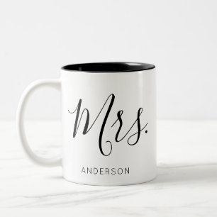 "Frau" Angepasstes neues Beinamensgeschenk Zweifarbige Tasse
