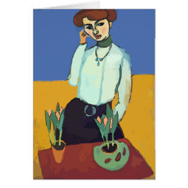 Frau auf dem Handy Abstrakt Matisse Style,