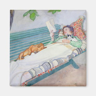 Frau auf einer Bank, 1913 Magnet