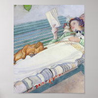 Frau auf einer Bank 1913 von Carl Larsson